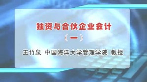 独资与合伙企业会计视频教程 王竹泉 8讲 中国海洋大学