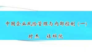 中国企业风险管理与内部控制视频教程 时杰 7讲 中国社会科学院