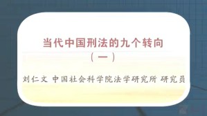 当代中国刑法的九个转向视频教程 刘仁文 7讲 中国社会科学院