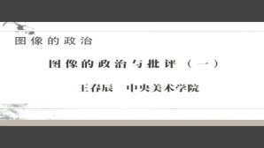 图像的政治视频教程 王春辰 7讲 中央美术学院