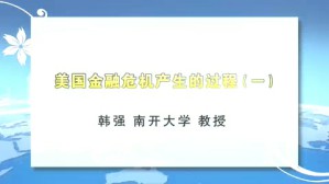 美国金融危机产生的过程视频教程 韩强 4讲 南开大学