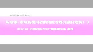 新闻传播的媒介和内容-从政策 市场及使用者的角度看媒介融合趋势视频教程 刘幼琍 6讲 台湾政治大学