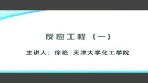 反应工程视频教程 徐艳 8讲 天津大学
