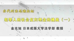当代刑法思潮论坛视频教程 金光旭 7讲 日本成蹊大学