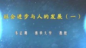 社会进步与人的发展视频教程 韦正翔 6讲 清华大学