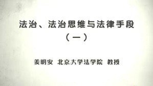 法治思维与法律手段视频教程 姜明安 7讲 北京大学