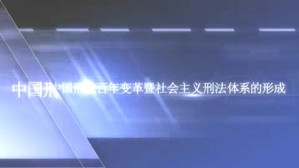 中国刑法百年变革暨社会主义刑法体系的形成视频教程 赵秉志 6讲 北京师范大学