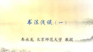 书法浅谈视频教程 秦永龙 5讲 北京师范大学