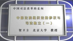 中国司法改革的走向视频教程 贺卫方 张千帆 徐昕 何兵 6讲 北京理工大学