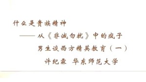 什么是贵族精神-从《非诚勿扰》中的疯子男生谈西方精英教育视频教程 许纪霖 8讲 华东师范大学