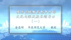 提升区域教育竞争力的文化内涵及校长领导力视频教程 金忠明 7讲 华东师范大学