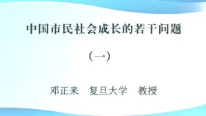 中国市民社会成长的若干问题视频教程 邓正来 6讲 复旦大学
