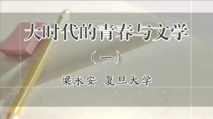 大时代的青春与文学视频教程 梁永安 5讲 复旦大学