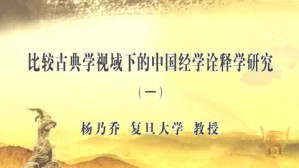 比较古典学视域下的中国经学诠释学研究视频教程 杨乃乔 5讲 复旦大学