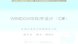 WINDOWS程序设计C+视频教程 陈泽宇 30讲 上海交通大学