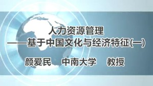 人力资源管理-基于中国文化与经济特征视频教程 颜爱民 20讲 中南大学