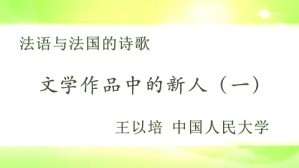 西方文学名著选读视频教程 王以培 11讲 中国人民大学