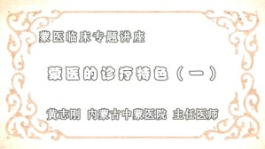 蒙医临床专题讲座视频教程 黄志刚 19讲 内蒙古医学院