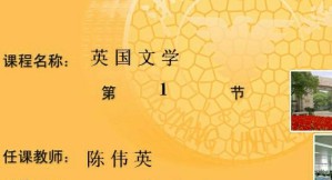 英语系列英国文学视频课程视频教程 陈伟英 24讲 浙江大学