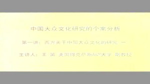 中国大众文化研究的个案分析视频教程 王笛 11讲 美国得克萨斯A&M大学