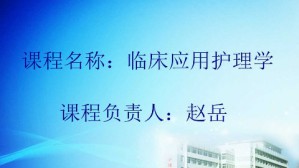 临床应用护理学视频教程 赵岳 36讲 天津医科大学