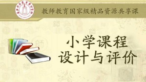 小学课程设计与评价视频教程 季银泉 40讲 江苏教育学院