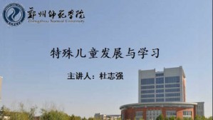 特殊儿童发展与学习视频教程 杜志强 36讲 郑州师范学院