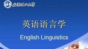 英语语言学视频教程 邹智勇 32讲 武汉理工大学