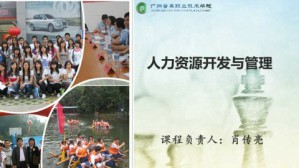 人力资源开发与管理视频教程 肖传亮 48讲 广州番禺职业技术学院