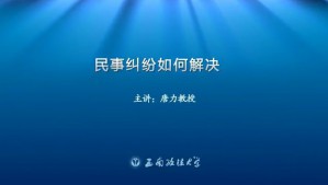 民事诉讼法视频教程 唐力 5讲 西南政法大学