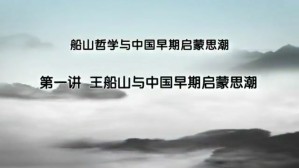 船山哲学与中国早期启蒙思潮视频教程 张怀承 6讲 湖南师范大学