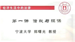 经济生活中的法律视频教程 郑曙光 8讲 宁波大学