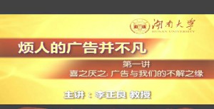 烦人的广告并不凡视频教程 李正良 6讲 湖南大学