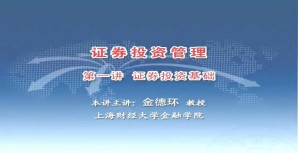 证券投资管理视频教程 金德环 10讲 上海财经大学