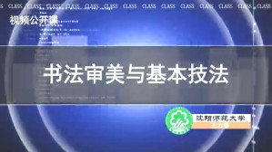 书法审美与基本技法视频教程 王力春 10讲 沈阳师范大学