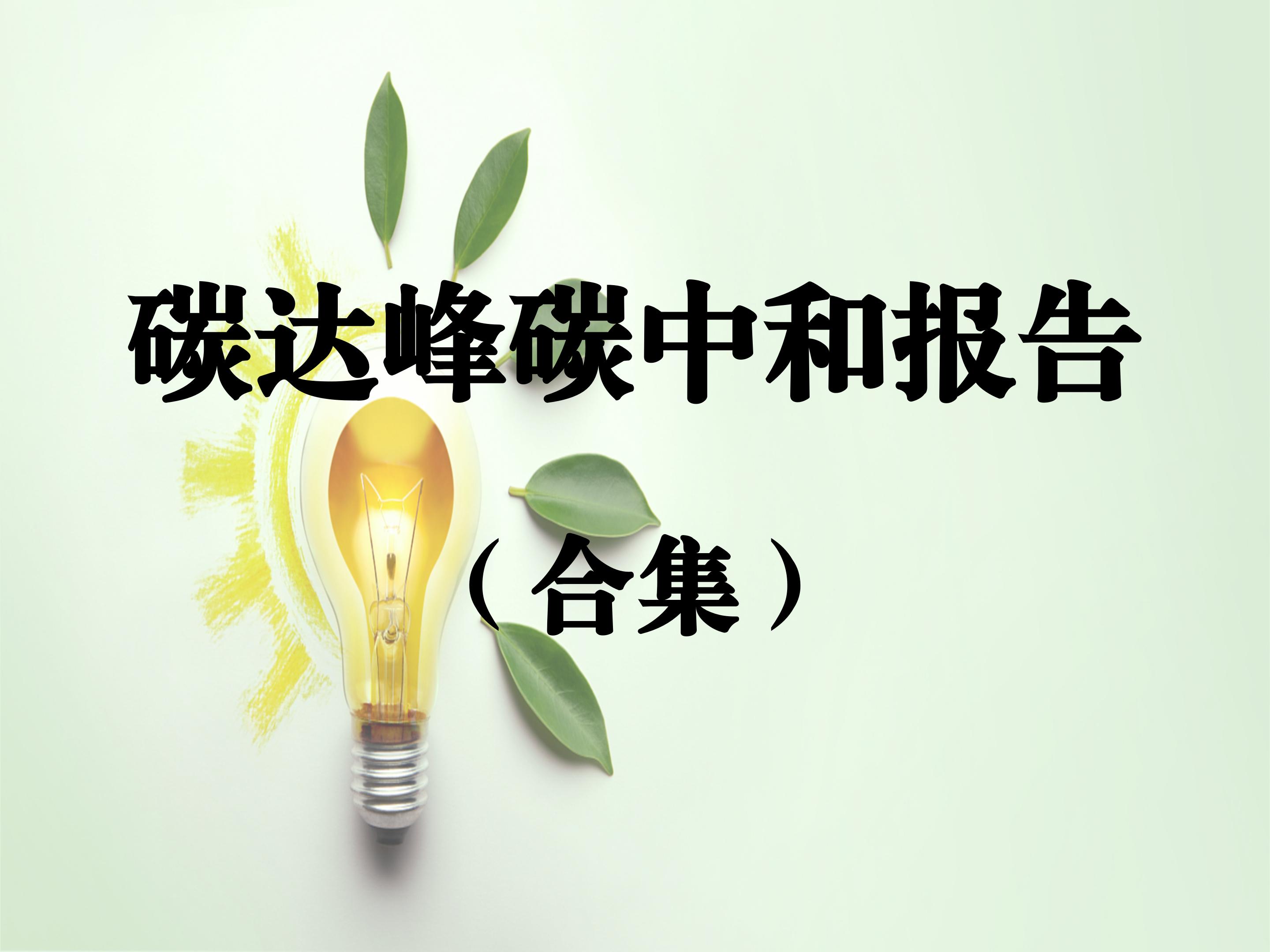 碳达峰碳中和报告合集